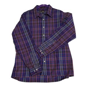 VINTAGE JOHN HENRY Men's Long Sleeve Plaid Shirt L